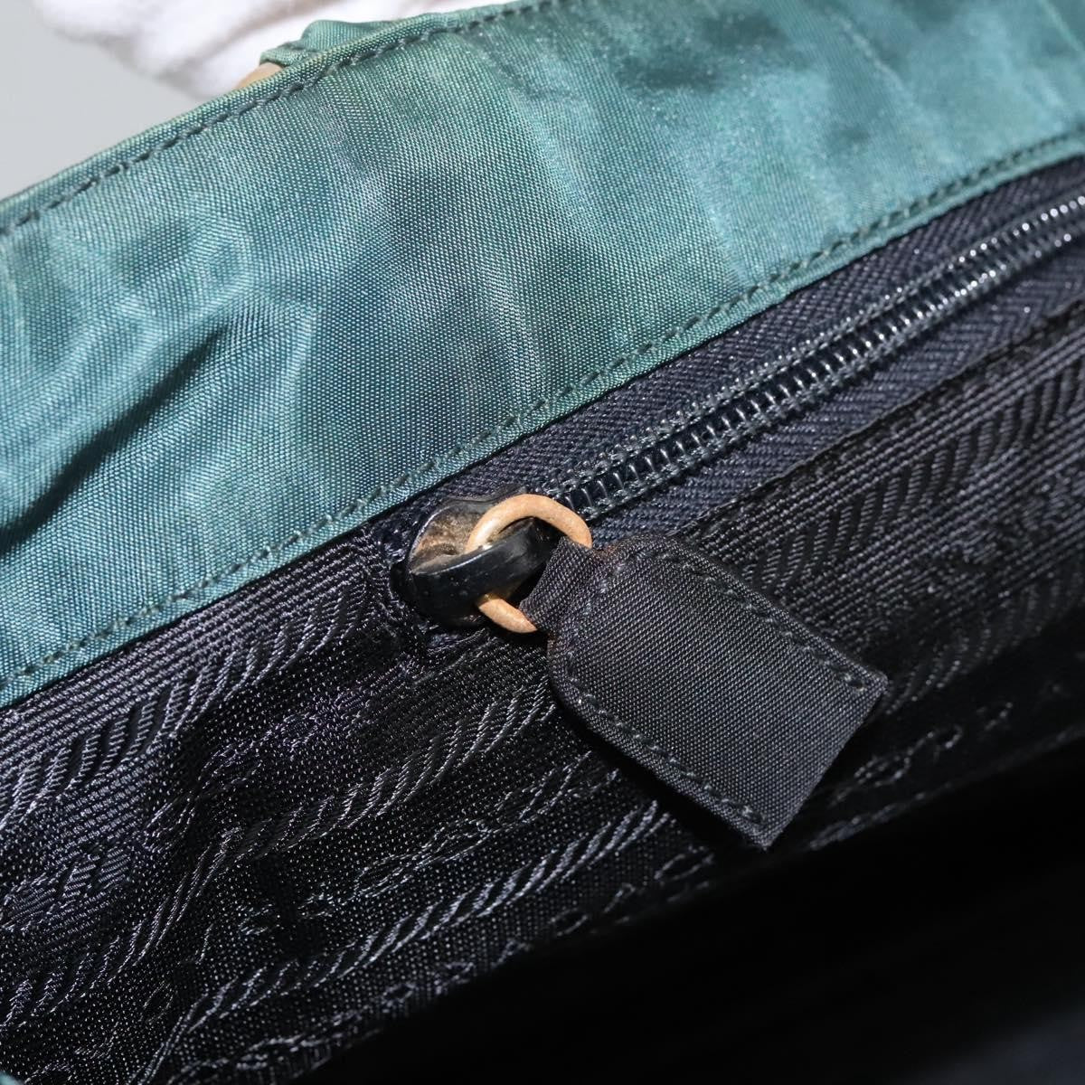 Prada Metal Handles Tote Tessuto, KHAKI, NYLON, Tote bag