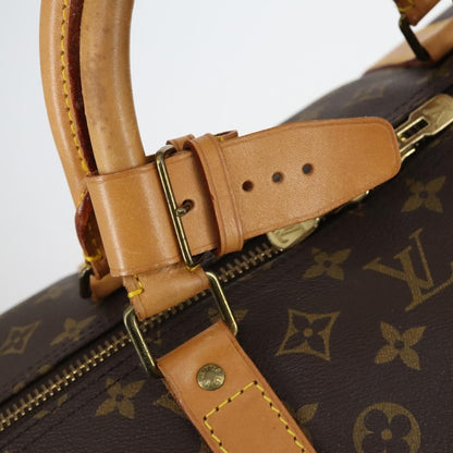Louis Vuitton Keepall Bag Monogram Canvas, BROWN, CANVAS, Travel bag