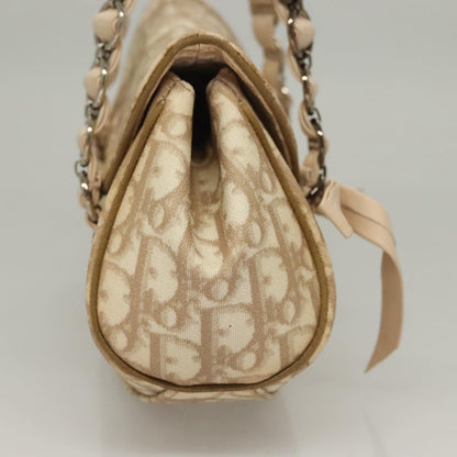 Christian Dior Vintage Trotter Romantique Flap Bag Diorissimo Coated Canvas, BEIGE, CANVAS, Handbag