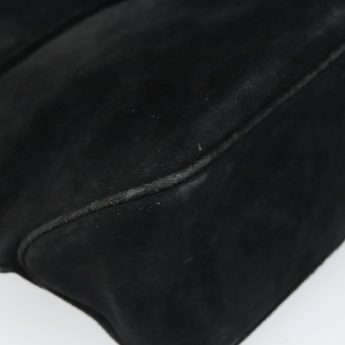 Salvatore Ferragamo Vala Shoulder Bag Suede, BLACK, SUEDE, Shoulder bag