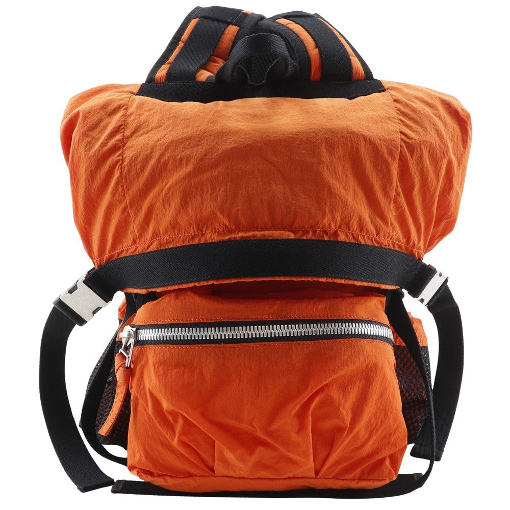 Bottega Veneta Paper Touch Backpack Nylon, ORANGE, NYLON, Backpack
