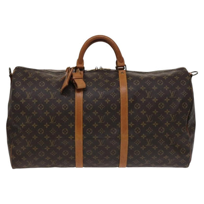Louis Vuitton Keepall Bandouliere Bag Monogram Canvas, BROWN, CANVAS, Travel bag