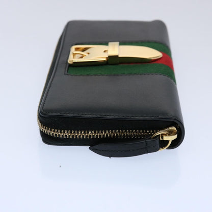 Gucci Sylvie Continental Wallet Leather, BLACK, LEATHER, Wallets