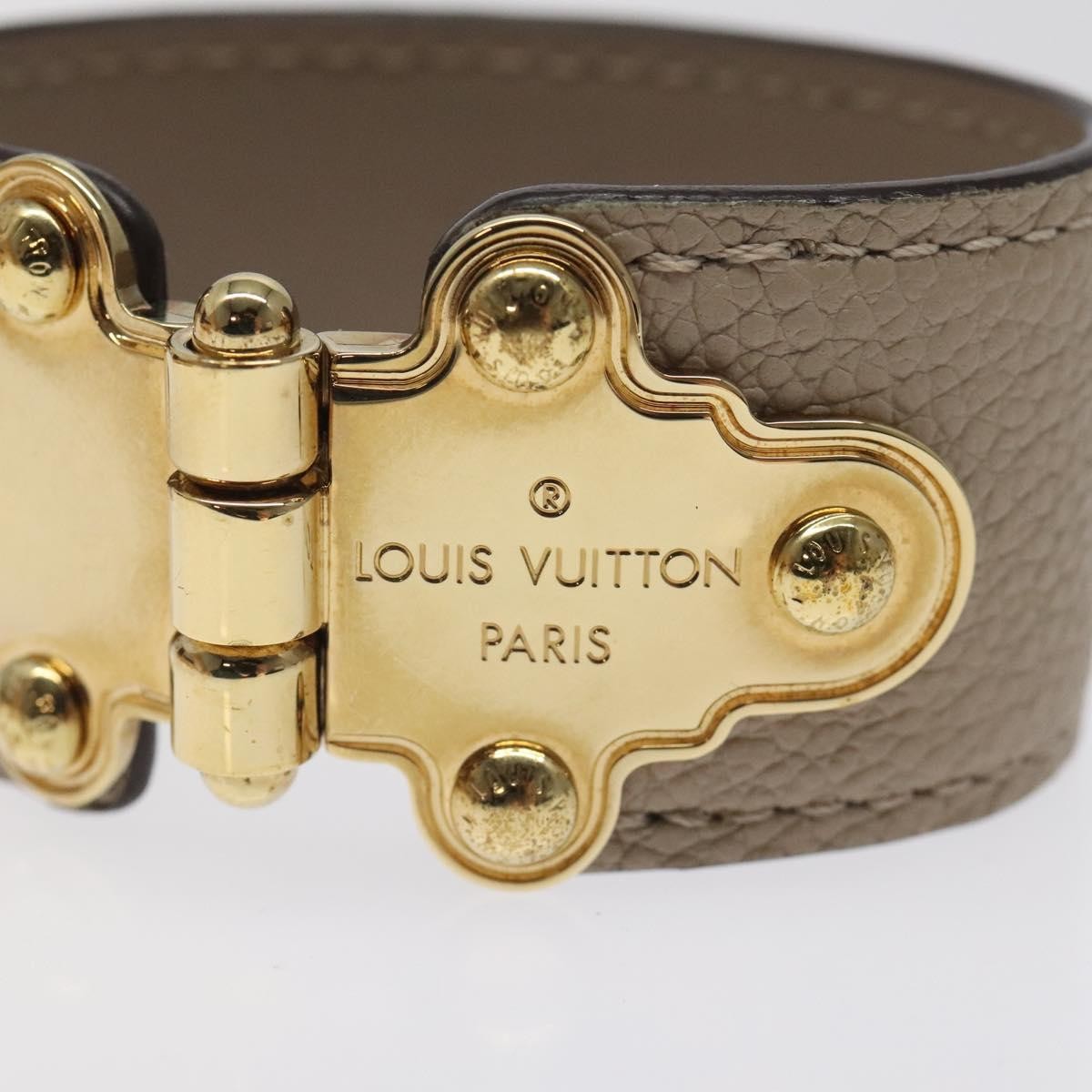 Louis Vuitton Save It Bracelet Leather, BEIGE, LEATHER, Bracelet