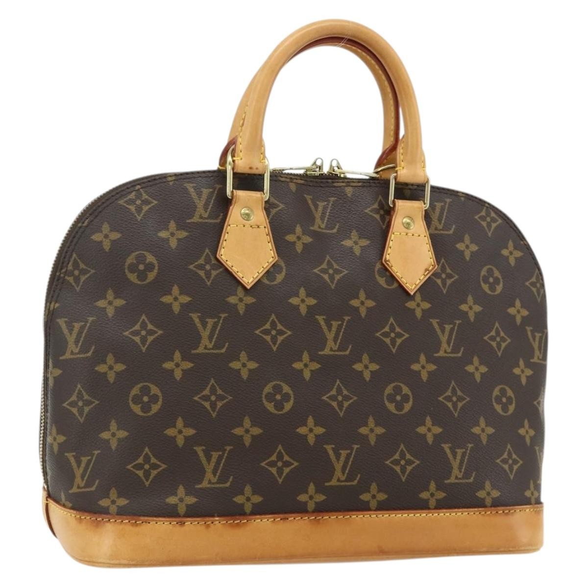 Louis Vuitton Alma Handbag Monogram Canvas, Brown, Canvas, Handbag