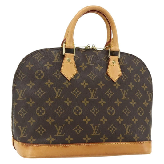 Louis Vuitton Alma Handbag Monogram Canvas, Brown, Canvas, Handbag