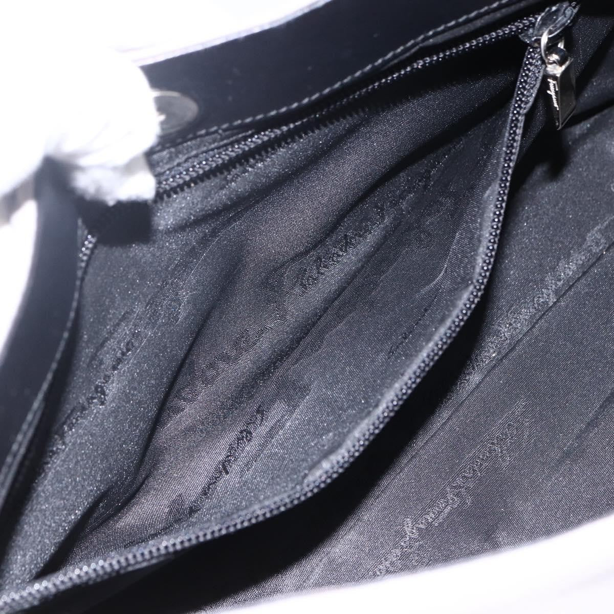Salvatore Ferragamo Vintage Shoulder Bag Nylon, GRAY, NYLON, Shoulder bag