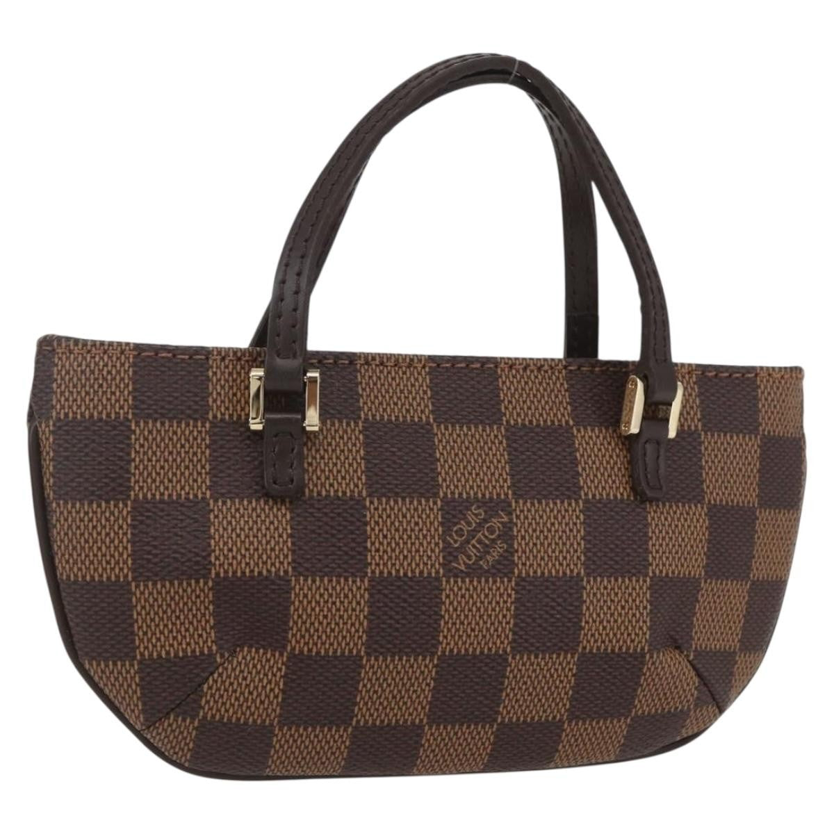 Louis Vuitton Manosque Pochette Damier, BROWN, CANVAS, Clutche & pouche