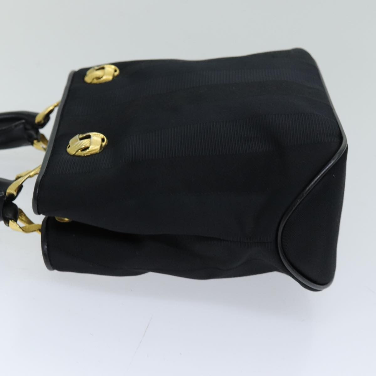 Salvatore Ferragamo Vintage Handbag Canvas, BLACK, CANVAS, Handbag