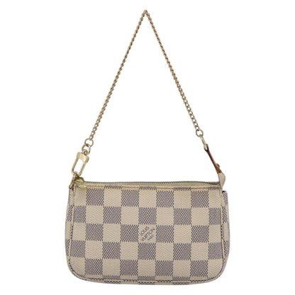 Louis Vuitton Pochette Accessoires Damier, WHITE, CANVAS, Clutche & pouche