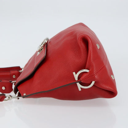 Salvatore Ferragamo Sofia Satchel Grainy Leather, RED, LEATHER, Handbag