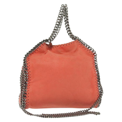 Stella McCartney Falabella Fold Over Bag Faux Suede, ORANGE, SUEDE, Shoulder bag