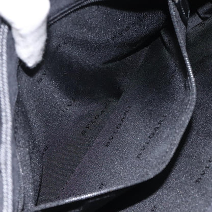 Bvlgari B.Zero1 Logomania Bag Canvas with Leather, BLACK, CANVAS, Shoulder bag