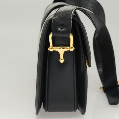 Celine C Sulky Shoulder bag Canvas and Leather, NAVY, CANVAS, Shoulder bag