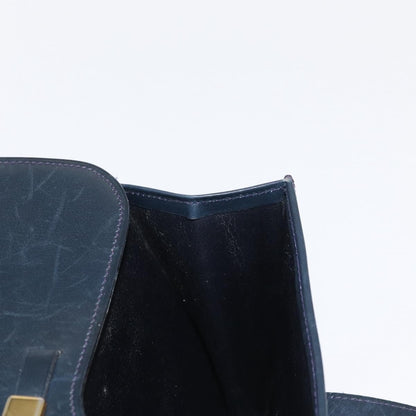 Christian Dior Vintage Handbag Leather, NAVY, LEATHER, Handbag