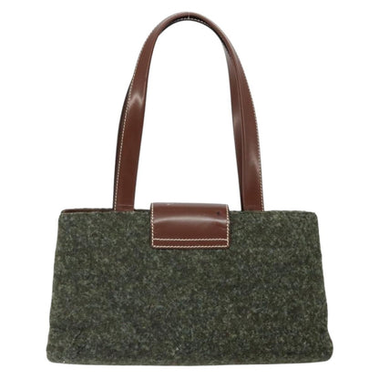 Bvlgari Handbag Canvas, GREEN, WOOL, Handbag