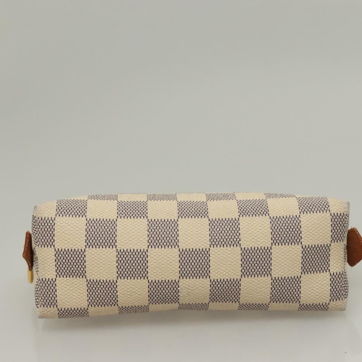 Louis Vuitton Cosmetic Pouch Damier, WHITE, CANVAS, Toiletry Case