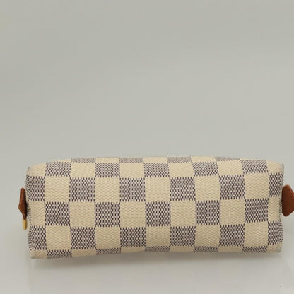 Louis Vuitton Cosmetic Pouch Damier, WHITE, CANVAS, Toiletry Case