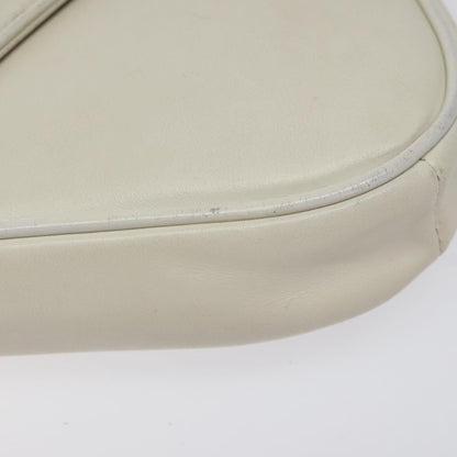 Celine Triangle Bag Leather, WHITE, LEATHER, Handbag