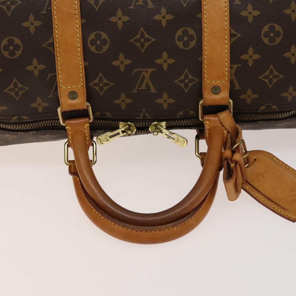 Louis Vuitton Keepall Bag Monogram Canvas, BROWN, CANVAS, Travel bag