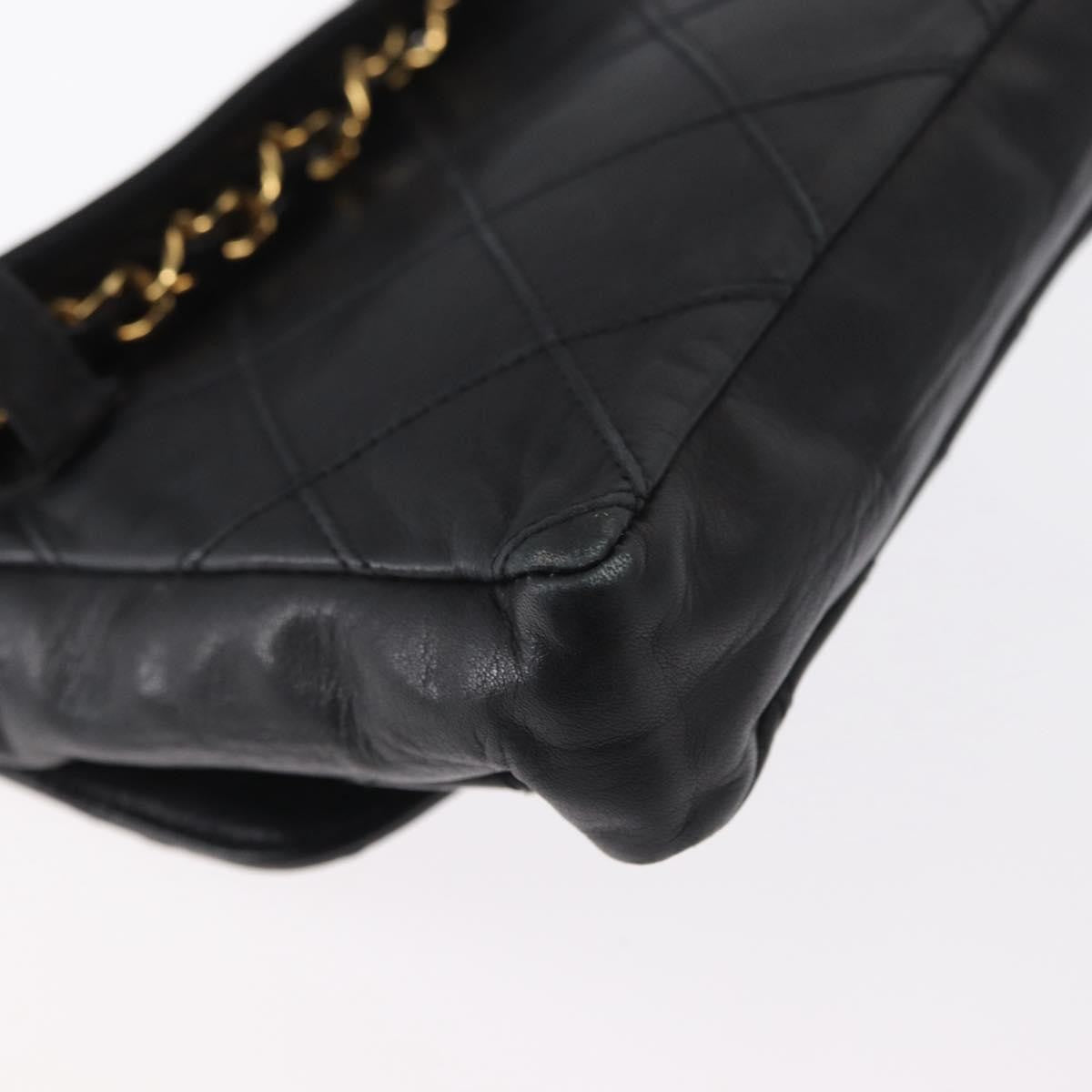 Chanel Vintage CC Flap Waist Bag Quilted Leather, BLACK, LEATHER, Clutche & pouche