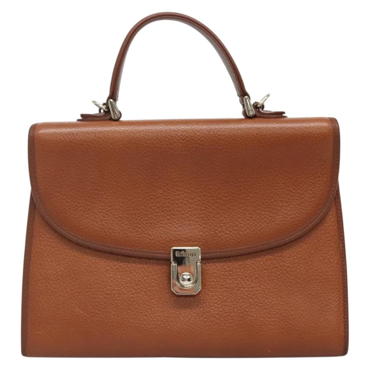 Burberry Vintage Handbag Leather, BROWN, LEATHER, Handbag