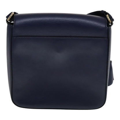 Salvatore Ferragamo Tassel Gancini Lock Flap Shoulder Bag Leather, NAVY, LEATHER, Shoulder bag