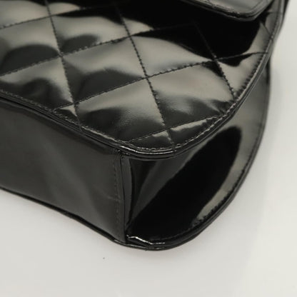 Chanel Vintage ID Bracelet Flap Bag Quilted Patent, BLACK, PATENT_LEATHER, Handbag