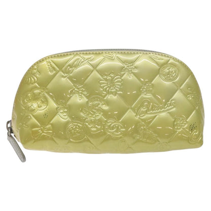 Chanel Vintage Toiletry Pouch Patent leather, Silver, Other, Clutch