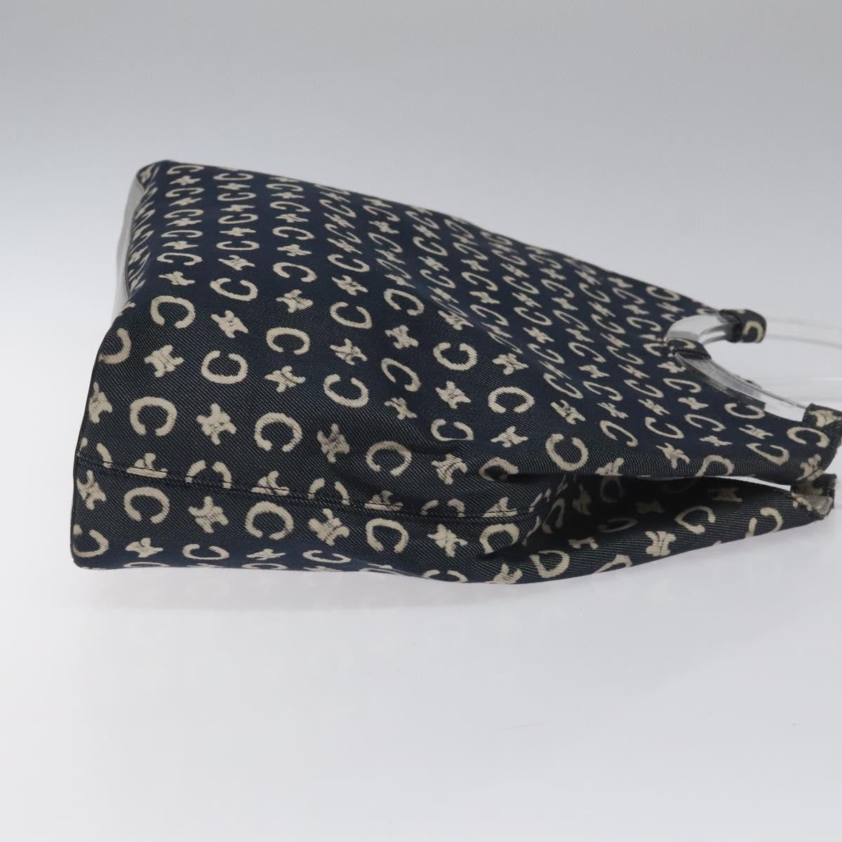 Celine C Sulky Shoulder bag Canvas and Leather, NAVY, CANVAS, Shoulder bag