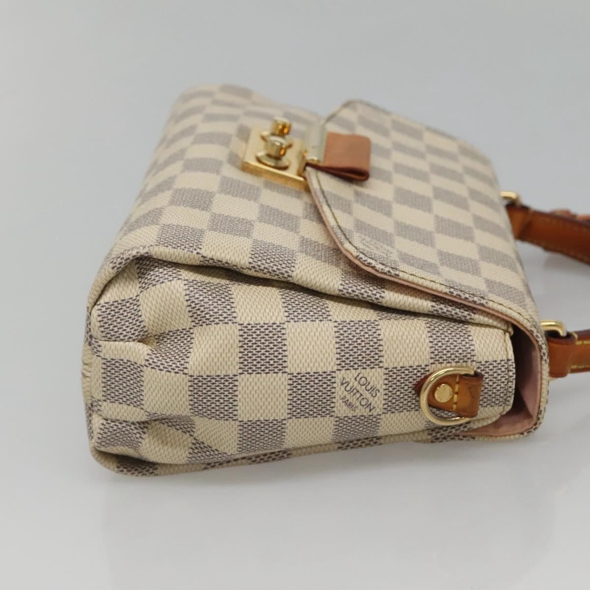 Louis Vuitton Croisette Handbag Damier, WHITE, CANVAS, Handbag