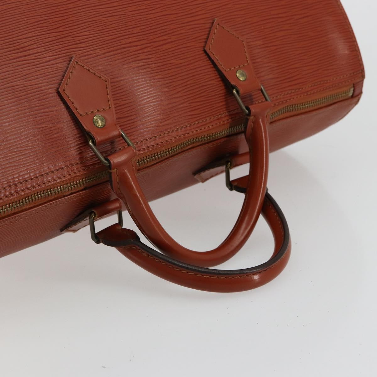 Louis Vuitton Speedy Handbag Epi Leather, Brown, Leather, Handbag