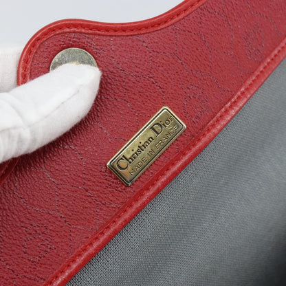 Christian Dior Vintage Honeycomb Shoulder Bag Canvas, RED, PVC, Shoulder bag