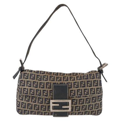 Fendi Baguette Bag Zucchino Canvas, NAVY, CANVAS, Shoulder bag