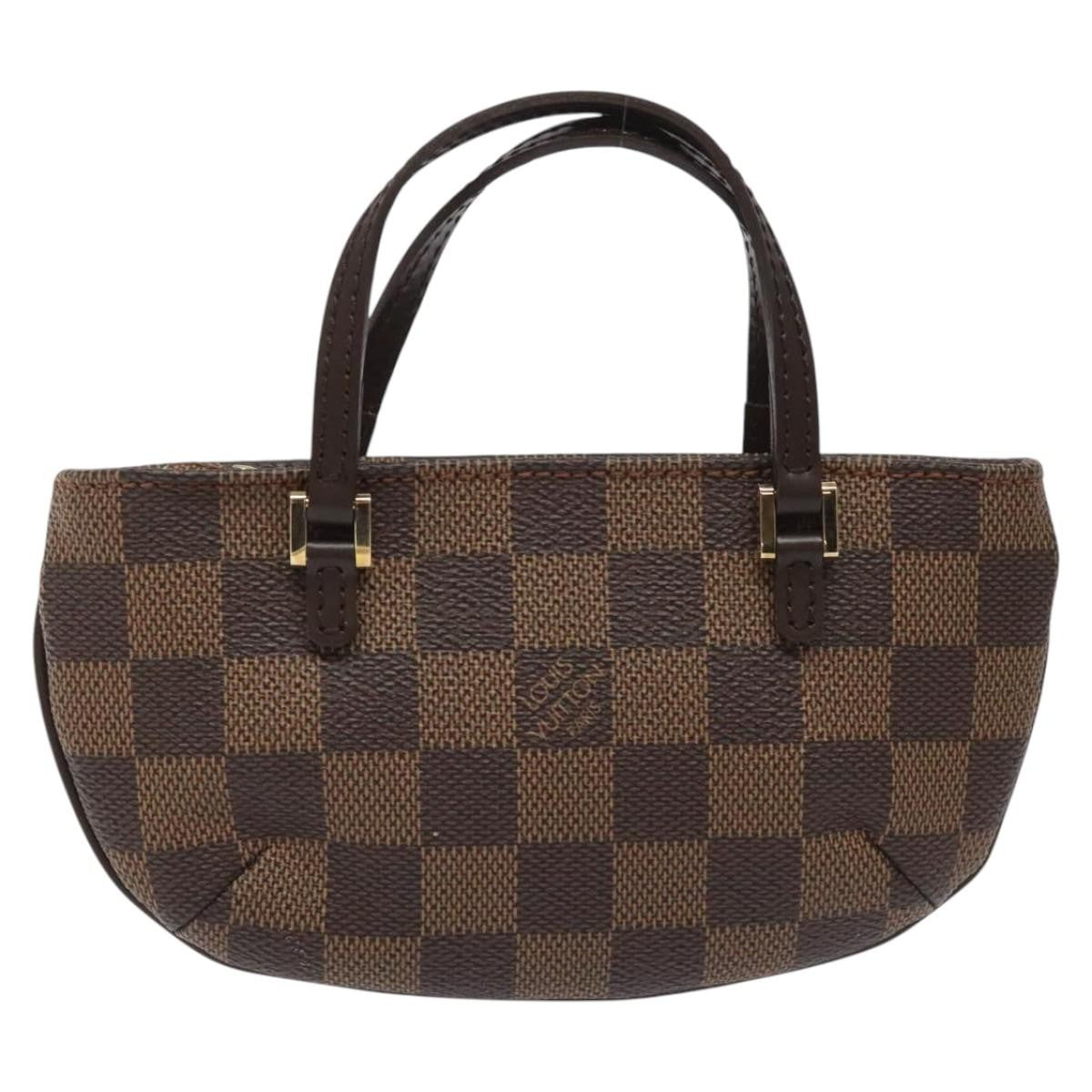 Louis Vuitton Manosque Pochette Damier, BROWN, CANVAS, Clutche & pouche