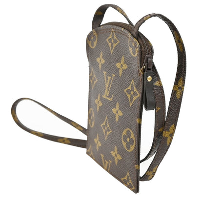 Louis Vuitton Pochette Secret Monogram canvas, BROWN, CANVAS, Clutche & pouche