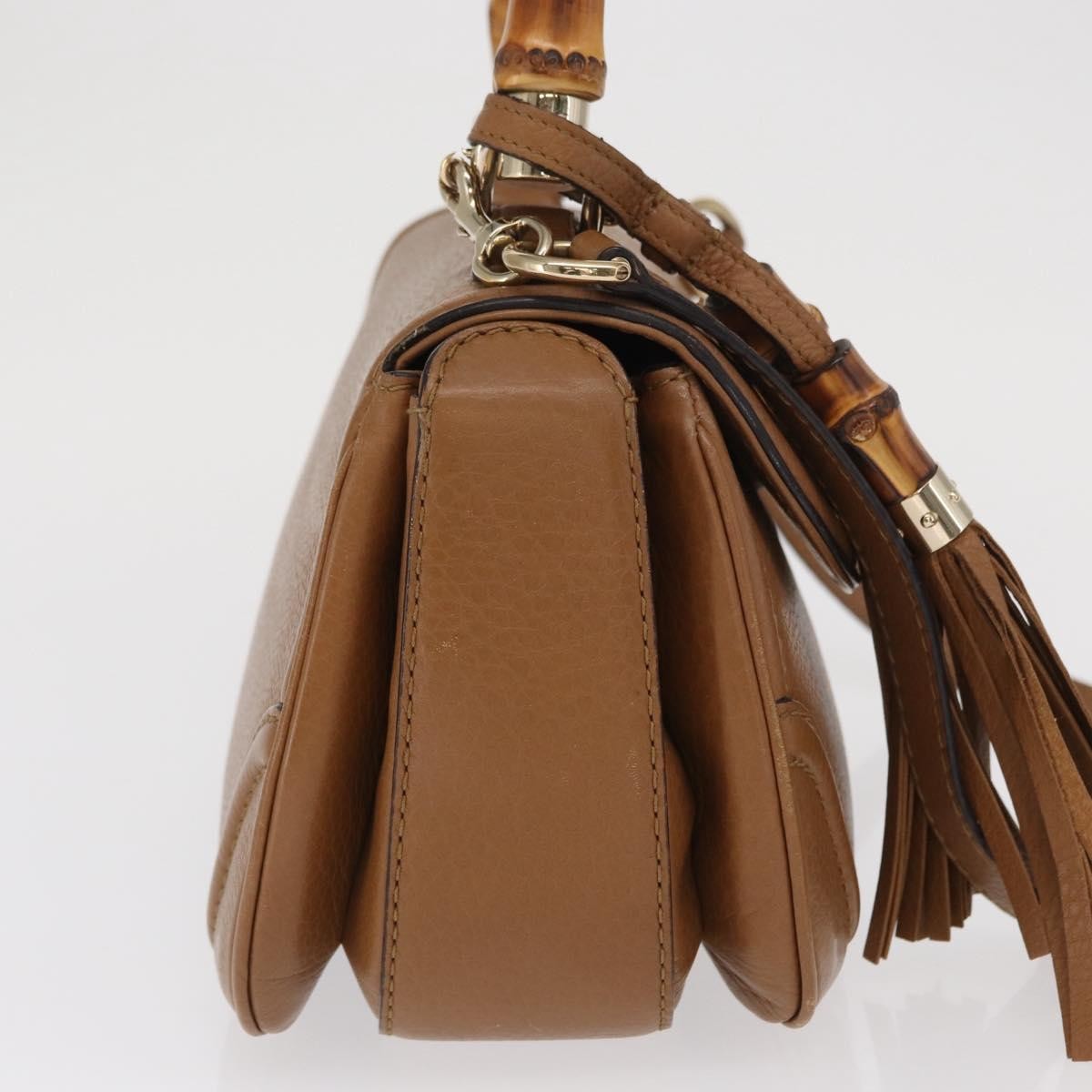 Gucci New Bamboo 1921 Top Handle Bag Leather, BROWN, LEATHER, Handbag
