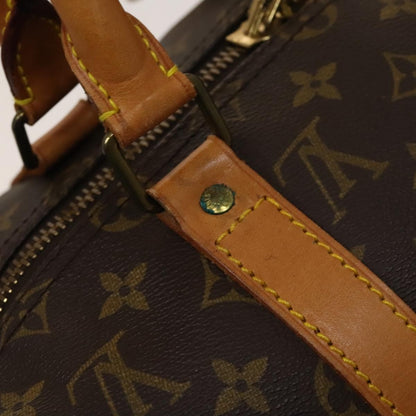 Louis Vuitton Keepall Bag Monogram Canvas, BROWN, CANVAS, Travel bag