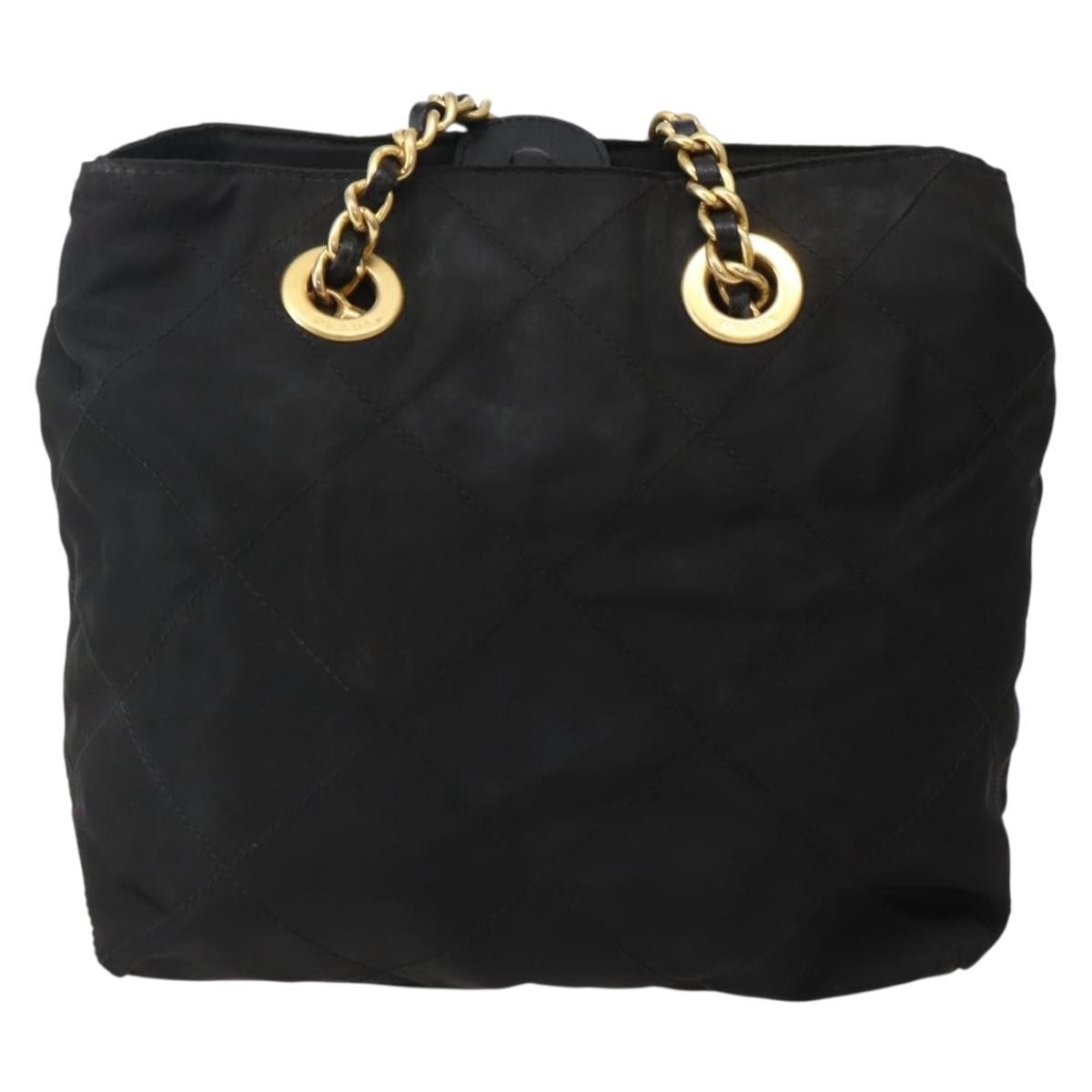 Prada Re-Edition 1995 Chain Tote Quilted Re-Nylon, BLACK, NYLON, Shoulder bag