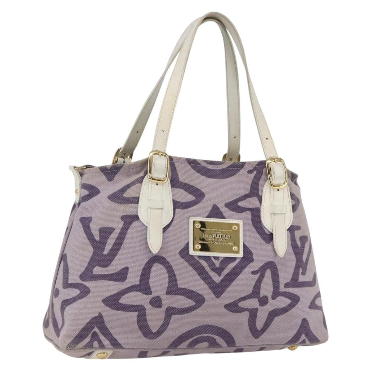 Louis Vuitton Tahitienne Cabas Canvas, PURPLE, CANVAS, Tote bag