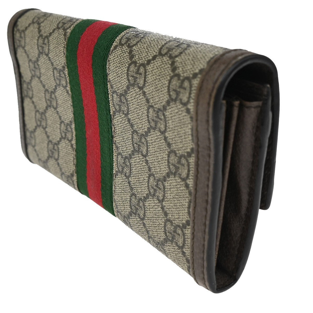 Gucci Ophidia Continental Wallet GG Coated Canvas, BROWN, CANVAS, Wallets