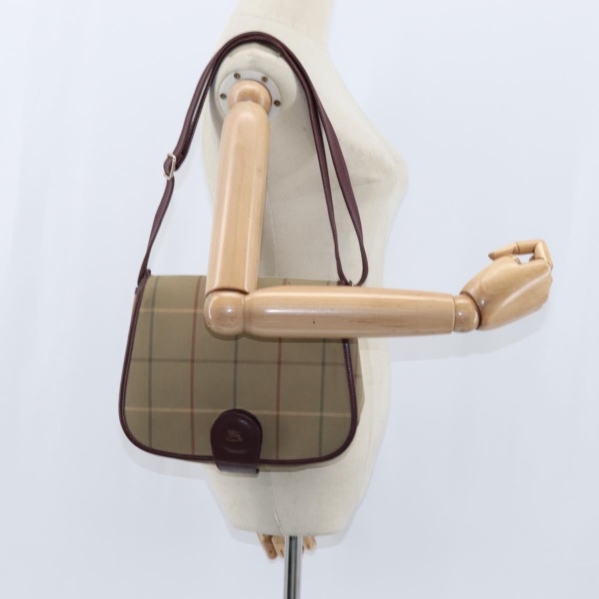 Burberry Nova check Shoulder bag Canvas, BEIGE, CANVAS, Shoulder bag