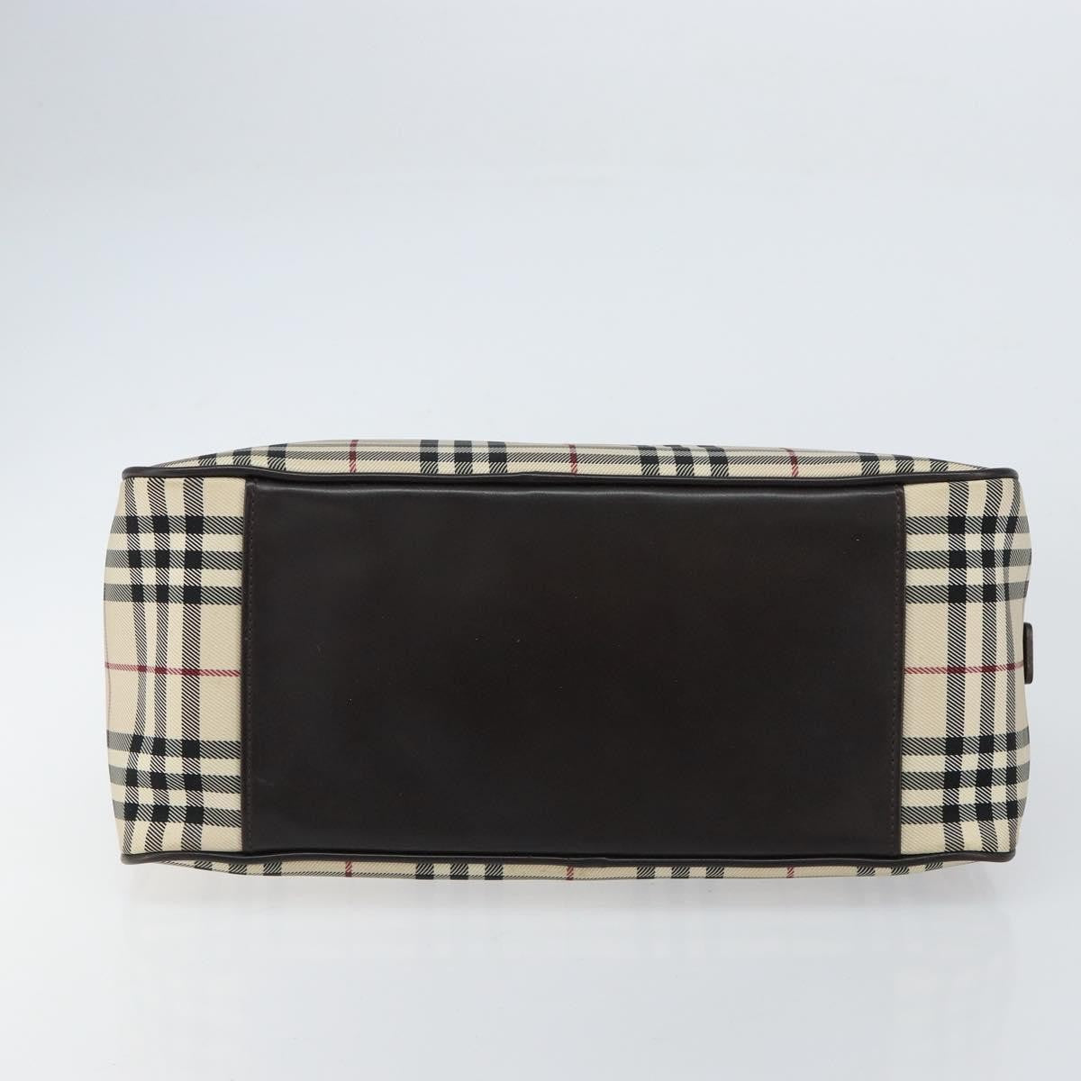 Burberry Nova Check Bowling Bag Canvas, BEIGE, NYLON, Handbag