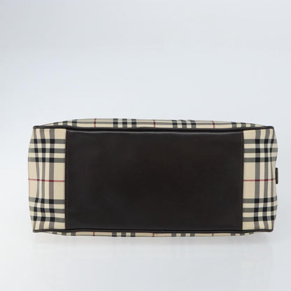 Burberry Nova Check Bowling Bag Canvas, BEIGE, NYLON, Handbag