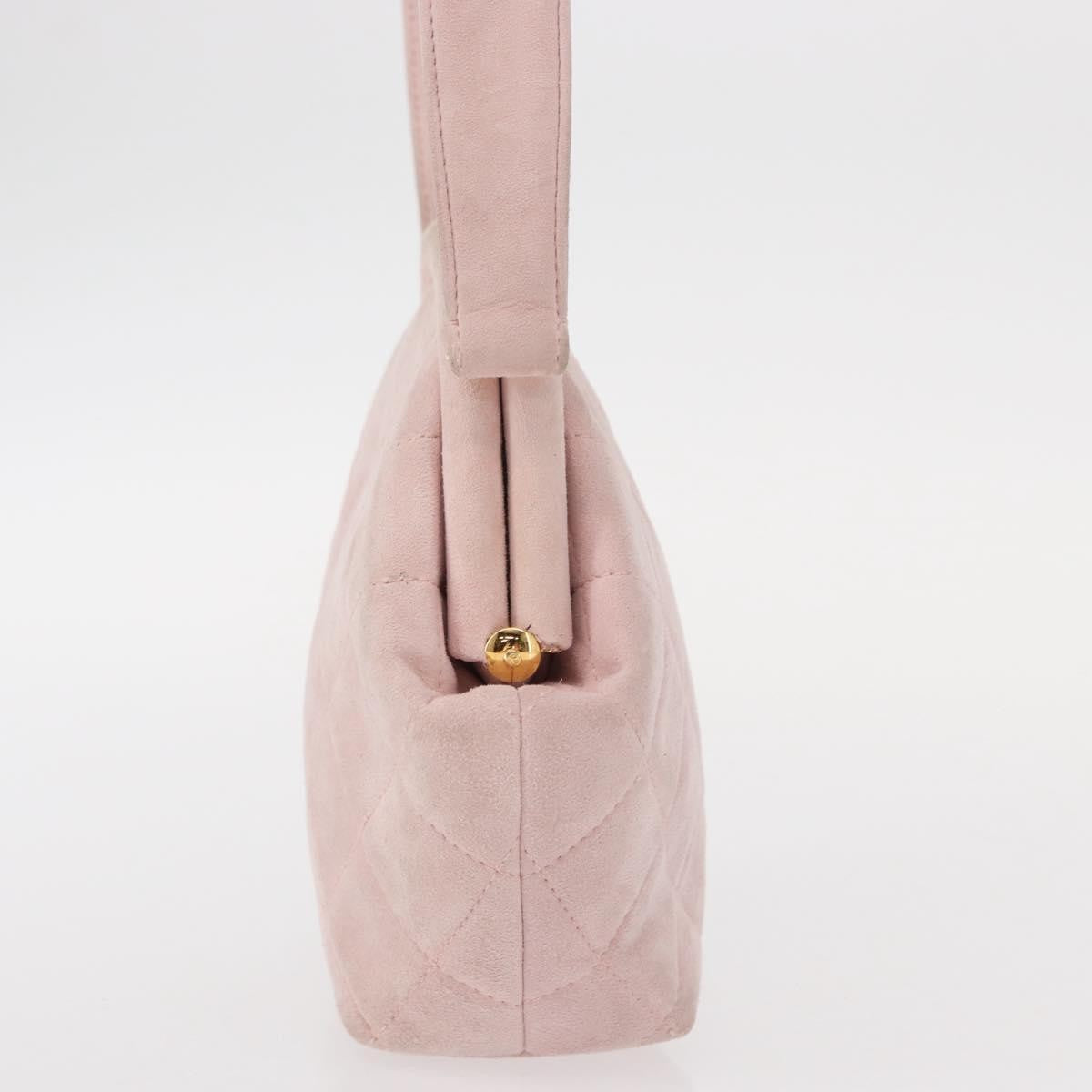 Chanel Vintage CC Hand bag Suede, PINK, SUEDE, Handbag