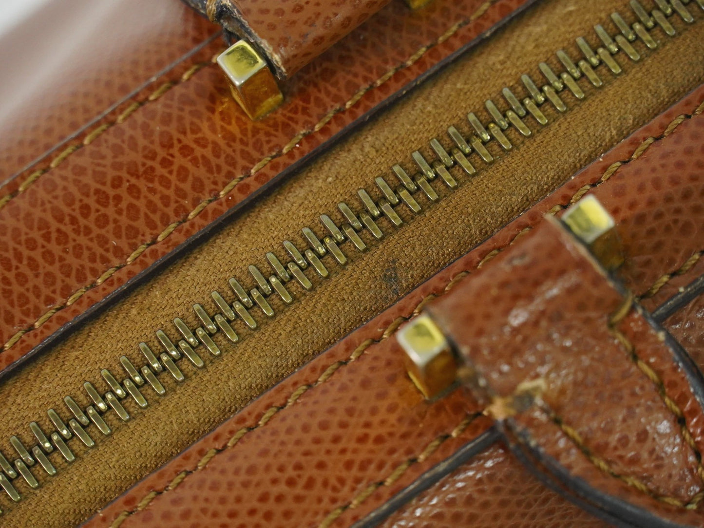 Celine Handbag Leather, BROWN, LEATHER, Handbag