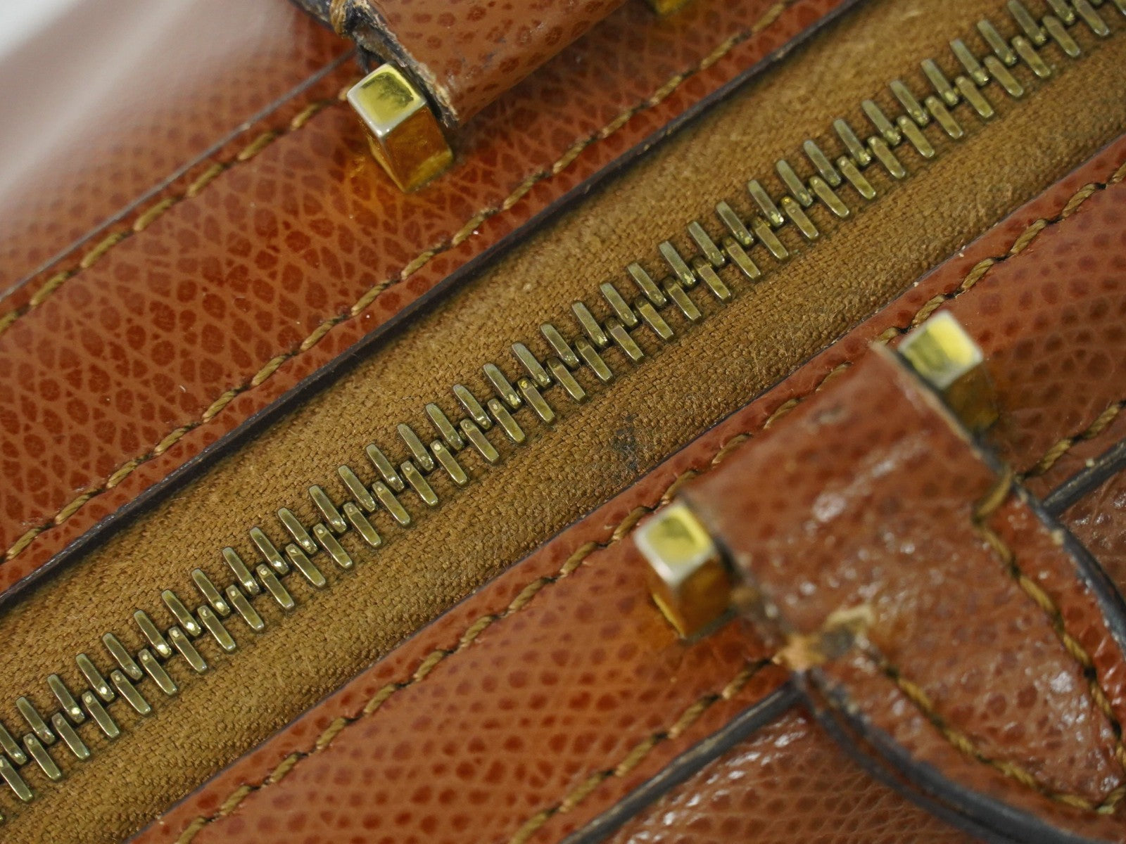Celine Handbag Leather, BROWN, LEATHER, Handbag