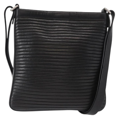 Salvatore Ferragamo Gancini Shoulder Bag Leather, BLACK, LEATHER, Shoulder bag