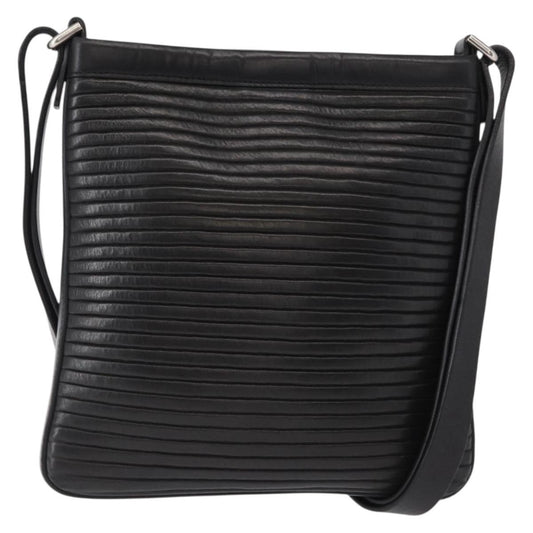 Salvatore Ferragamo Gancini Shoulder Bag Leather, BLACK, LEATHER, Shoulder bag