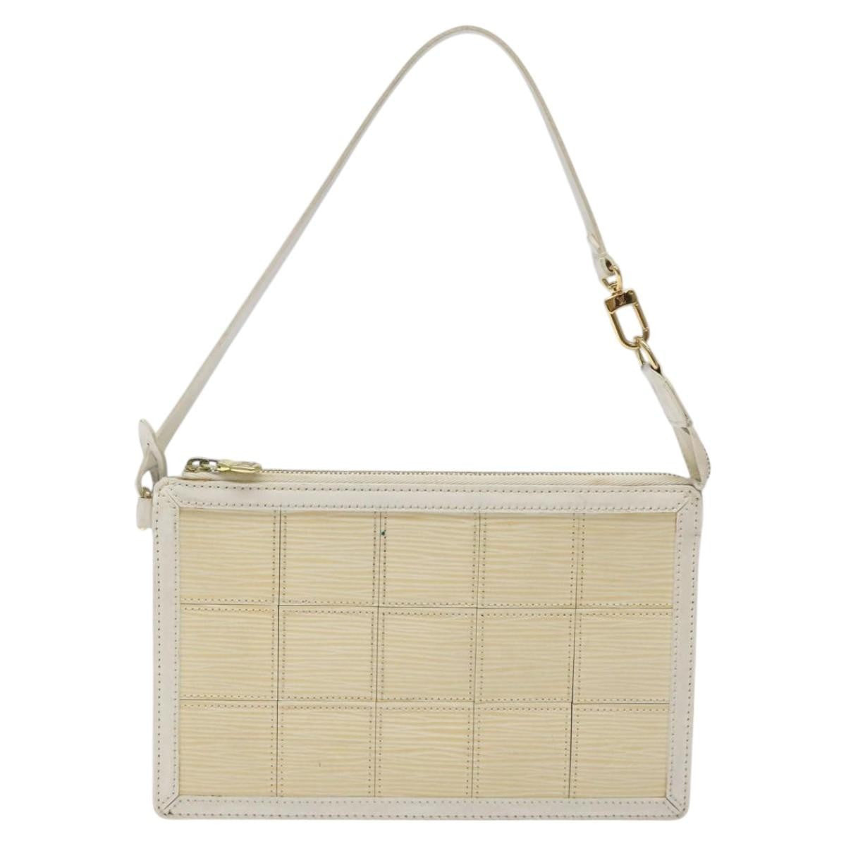Louis Vuitton Delmonico Pochette Stretch Epi Leather, Beige, Leather, Clutch